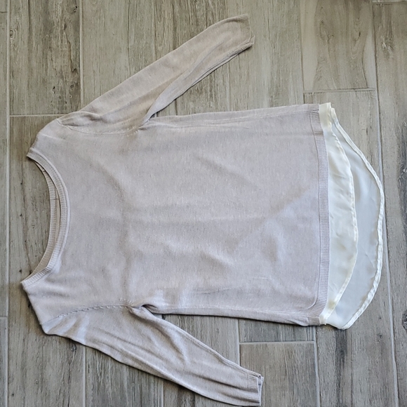 🛍 4 for $20 Verve Ami sheer panel sweater sz small - Picture 2 of 6
